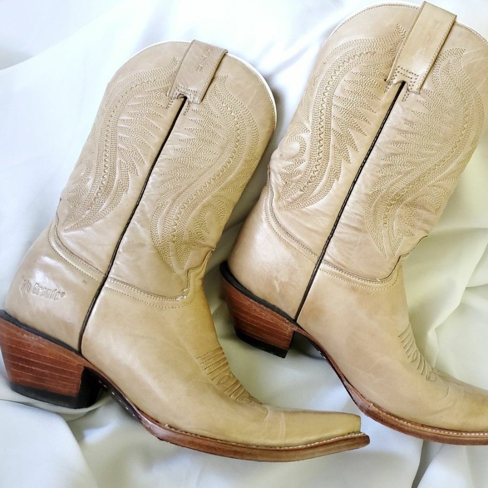 RIO GRANDE tan Cream Boots Shoes LEATHER western